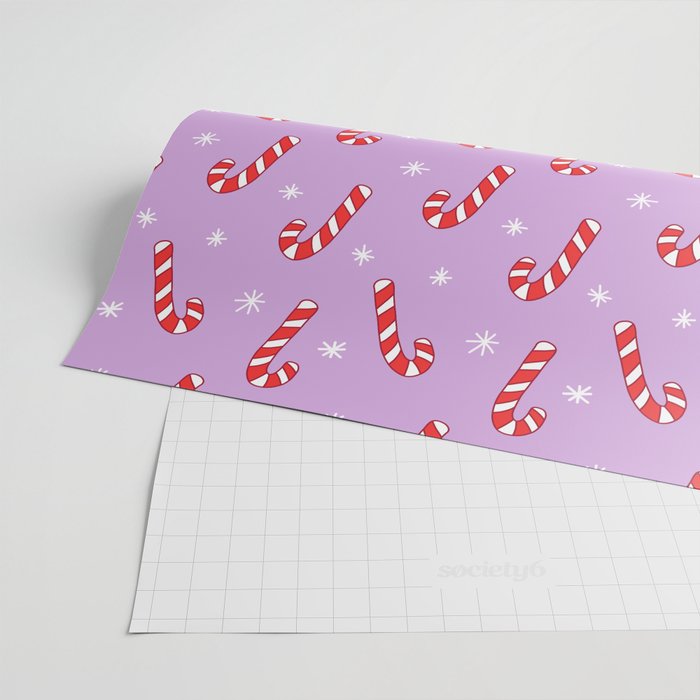 Peppermint Candy Cane Stripes Pattern (red/green/white) Wrapping Paper