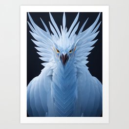 Ice phoenix bird Art Print