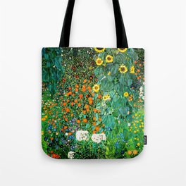 Gustav Klimt - Farm Garden with Sunflowers Tote Bag