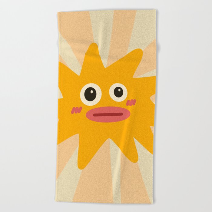 Sunny Fun Cartoon Beach Towel