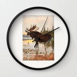 Vintage Moose Wall Clock