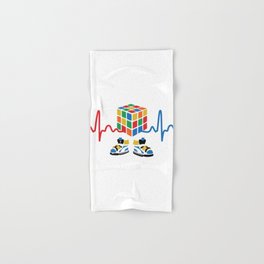 Heartbeat rubik cube / cube lover / cube game Hand & Bath Towel