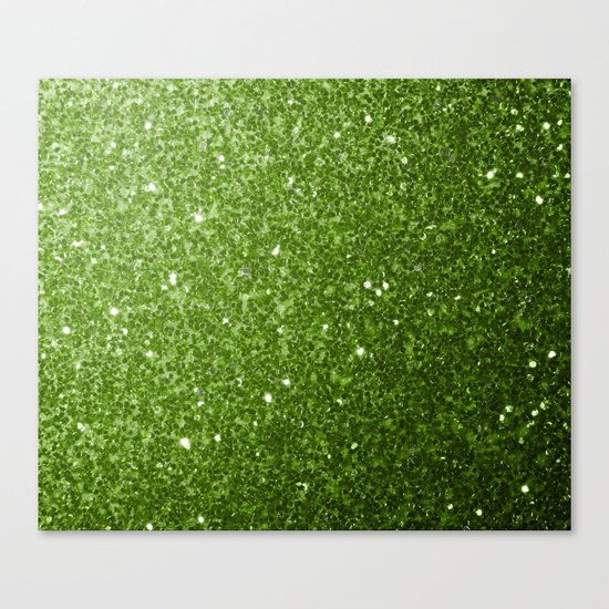 Beautiful Greenery Pantone glitter sparkles Canvas Print