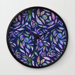 Purple multicolored foliage Wall Clock