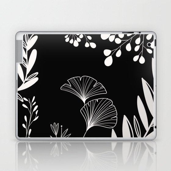 Black and White Botanical 1 Laptop & iPad Skin