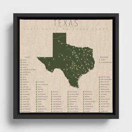Texas Parks Framed Canvas