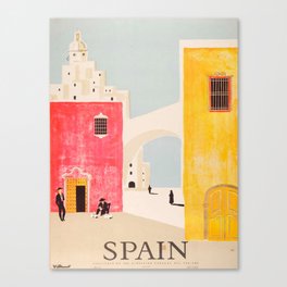 Spain Vintage Travel Poster Mid Century Minimalist Art Canvas Print