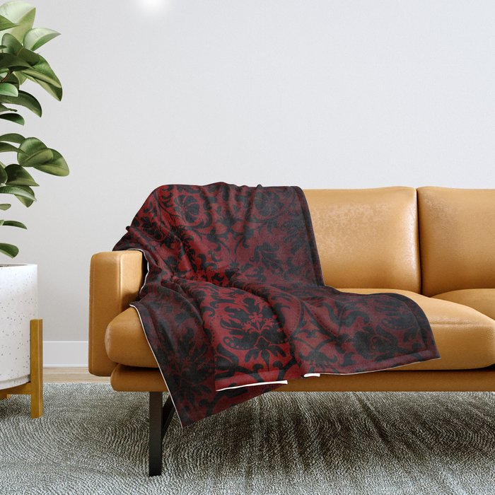 Dark red throw 2025