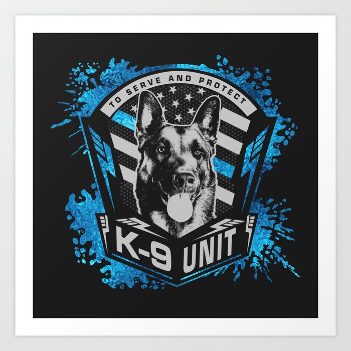 K9 Unit Malinois Belgian Shepherd Mechelaar Art Print By