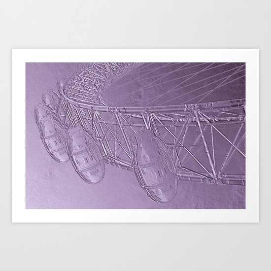 Embossed London Eye Art Print
