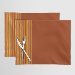 Burnt orange and warm stripes Placemat