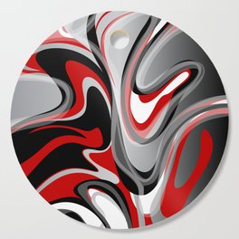 Liquify - Red, Gray, Black, White Cutting Board