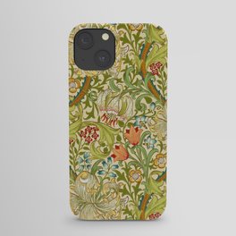 William Morris Golden Lily Vintage Pre-Raphaelite Floral Art iPhone Case