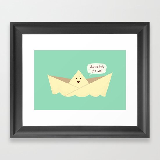 Happy boat Framed Art Print