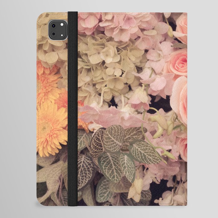 Wall flowers retro texture - Vintage Effect filter iPad Folio Case