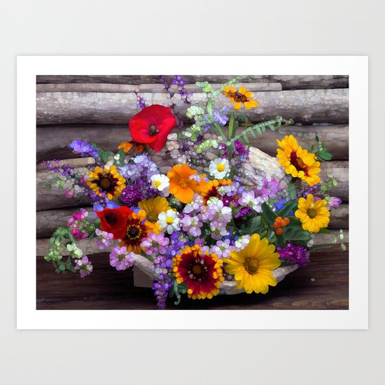POP floral still life Art Print