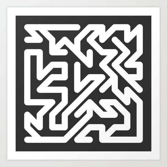 Squiggle Grid Art Print