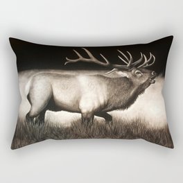 Bull Elk Rectangular Pillow