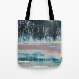 Still Winter River Tote Bag