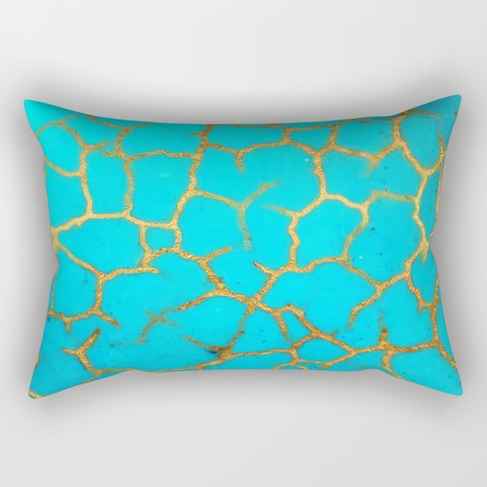 Turquoise Stone Rectangular Pillow