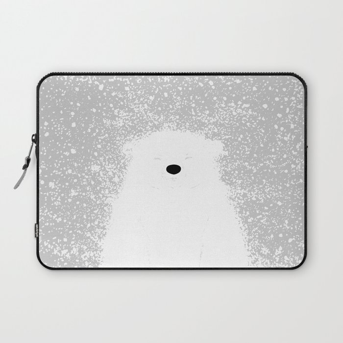 Its A Polar Bear Blinking In A Blizzard Laptop Sleeve
