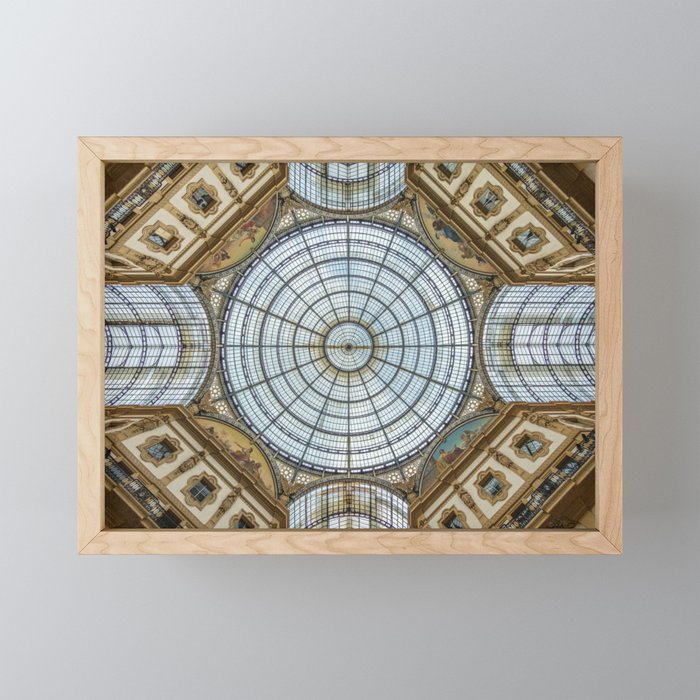 Ceiling of the Galleria Vittorio Emanuele II, Milan Framed Mini Art Print