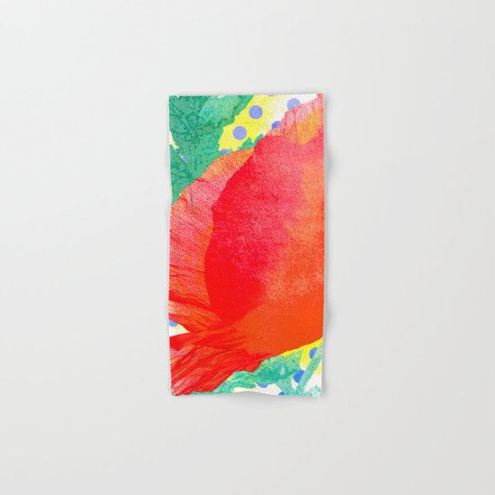 Poppy and dots Hand & Bath Towel