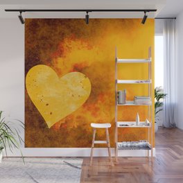 Yellow Heart Wall Mural