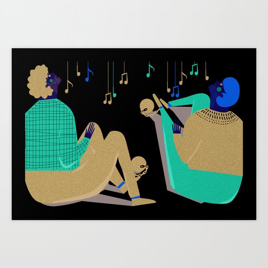 Paul and Silas Singing in Prison (By Alice Potter) Art Print