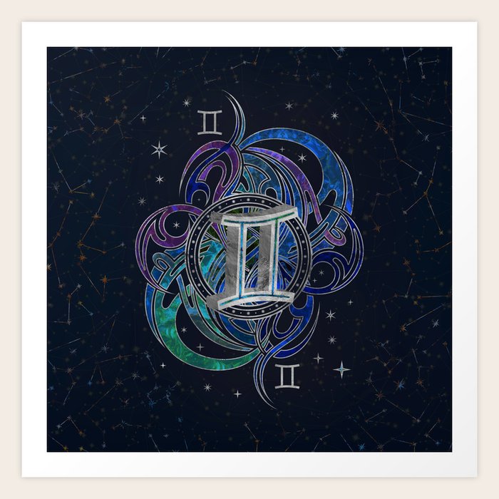 Gemini Zodiac Sign Air Element Art Print By K9printart Society6 Gemini energy represents duality in all things in this. gemini zodiac sign air element art print by k9printart