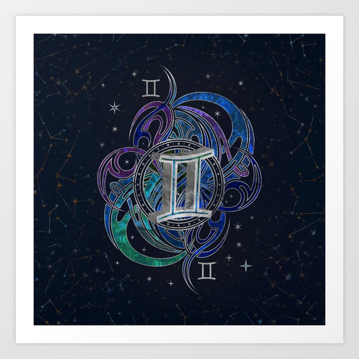 Gemini Zodiac Sign Air Element Art Print