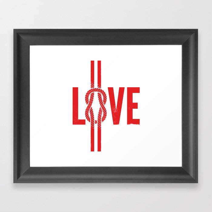 Love Knot (Red) Framed Art Print