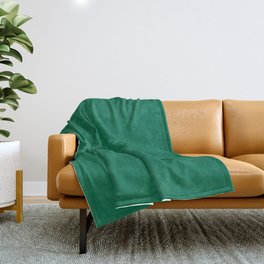 Solid Emerald Color Throw Blanket