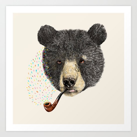 BLACK BEAR SAILOR Art Print