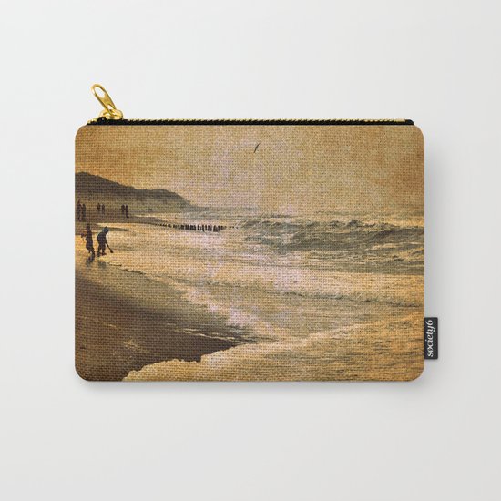 vintage beach sea Carry-All Pouch