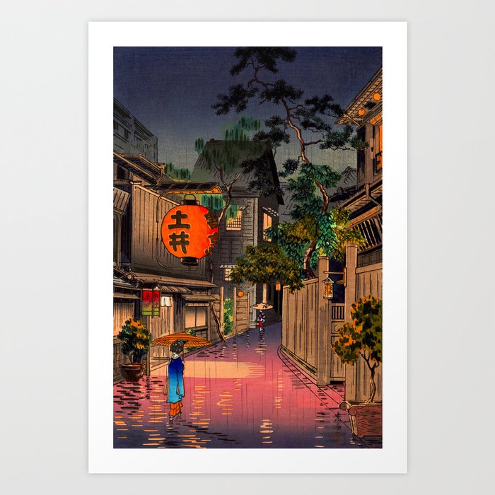 Tsuchiya Koitsu - Evening at Ushigome Art Print