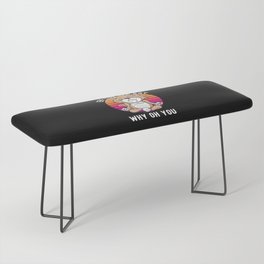 Eff You See Kay Why Oh You Cat Retro Vintage Bench