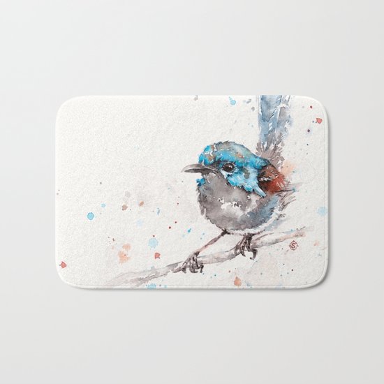 Mischief In The Making (Variegated Fairy Wren) Bath Mat