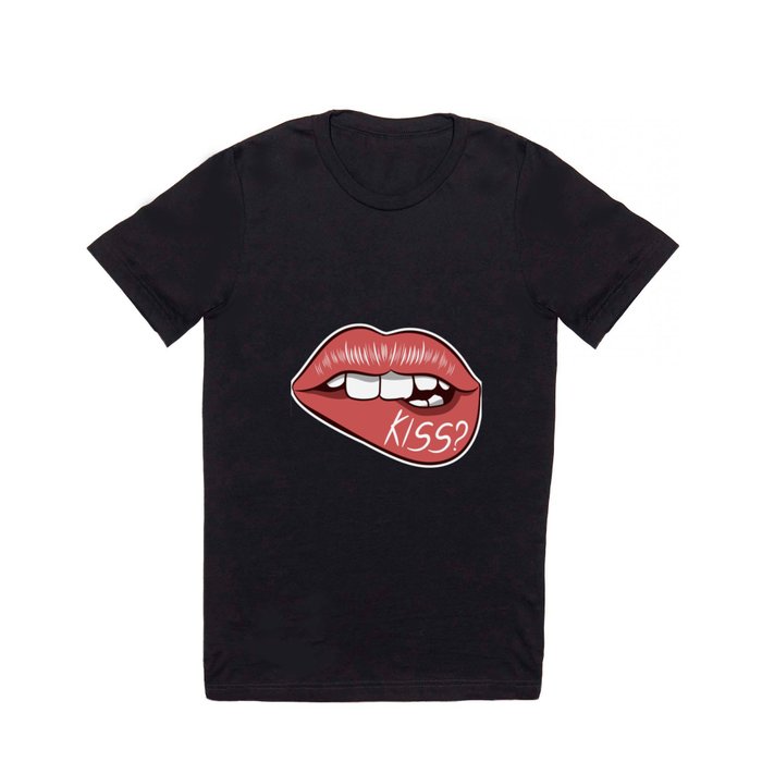 Illustration Female Sensual Lips T Shirt