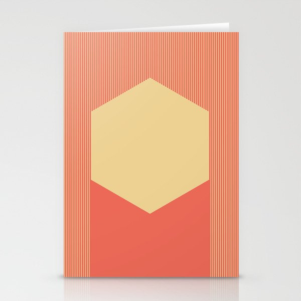 Cream Hex Stationery Cards