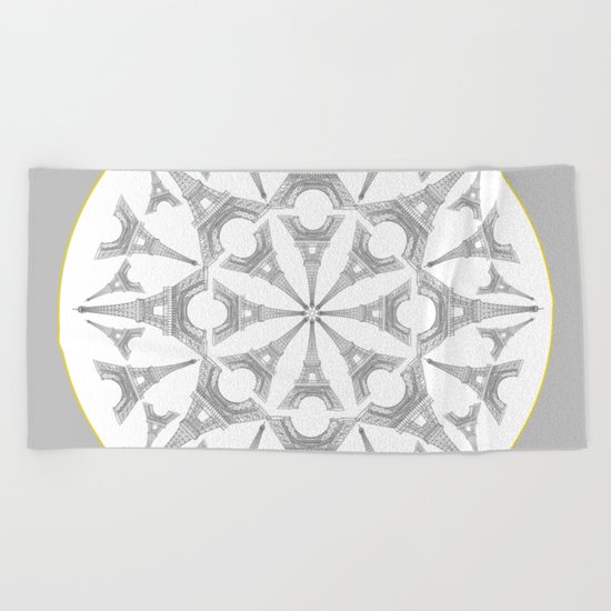 Paris in a Kaleidoscope Beach Towel