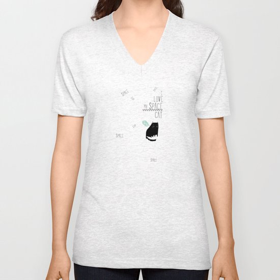 my_spacecat Unisex V-Neck