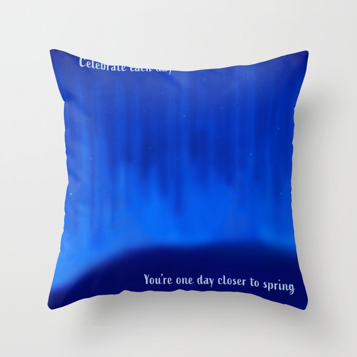 Northern Lights Celebrate Each Day Throw Pillow