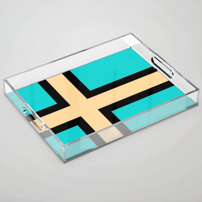 flag of norway - with inverted colors Acrylic Tray