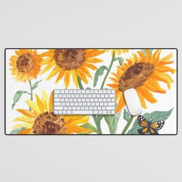 Painted Sunflowers Desk Mat