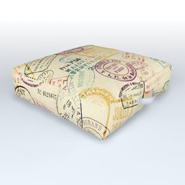 Stamps background Outdoor Floor Cushion