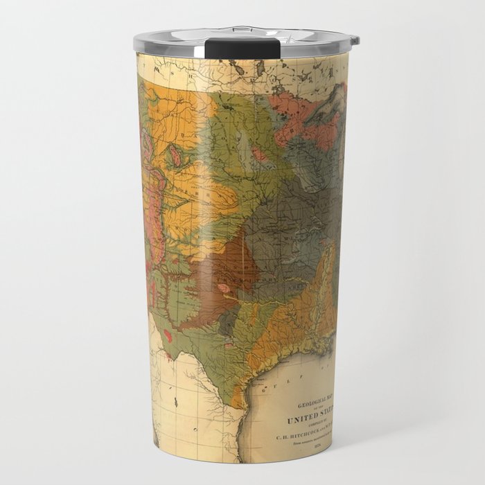 Vintage United States Geological Map Travel Mug