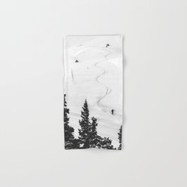 Backcountry Skier // Fresh Powder Snow Mountain Ski Landscape Black and White Photography Vibes Hand & Bath Towel | Mammoth Snowboarding, Snowboard Hood In, Country Of Happiness, College Dorm Room, Snow Snowy Snowing, Photo, Vibe Vibes Only Bed, Vail Lift Lifts Mt, Black And White B W, Mountain Mountains 