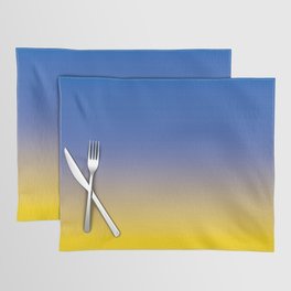 Ukrainian Yellow and blue Ombre Shade Ukraine Flag Placemat