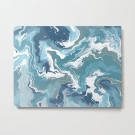Ocean I Metal Print | Ocean, Water, Beach, Graphicdesign, Waves, Swirl, Turquoiseabstract, Abstract, Sea, Abstractocean 